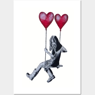 Low Poly Banksy Girl Posters and Art